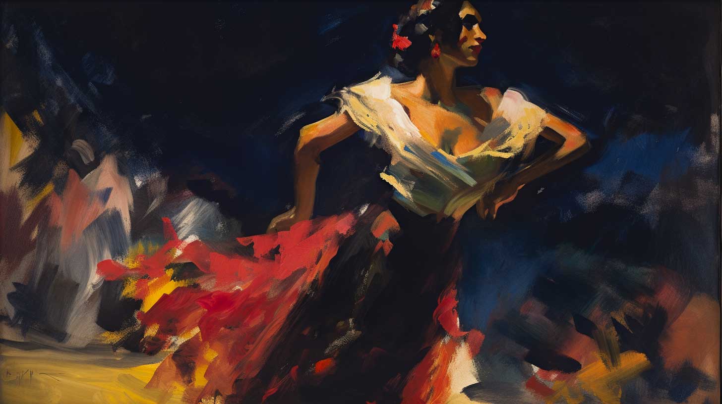 Painting of Rosalinda, the woman from the Mexican fable The Man Who Cast Himself Away.